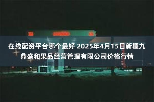 在线配资平台哪个最好 2025年4月15日新疆九鼎盛和果品经营管理有限公司价格行情