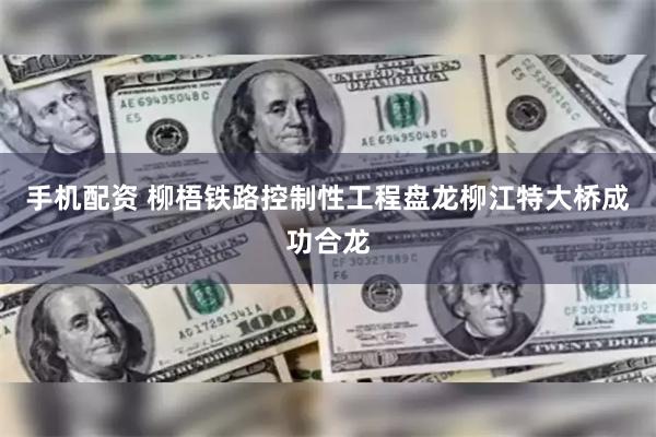 手机配资 柳梧铁路控制性工程盘龙柳江特大桥成功合龙