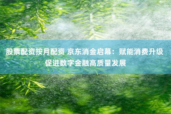 股票配资按月配资 京东消金启幕：赋能消费升级 促进数字金融高质量发展